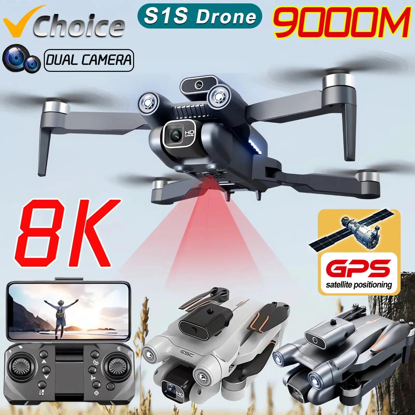 Drone Gimbal Brushless - New S1S 5G GPS Drone Camera