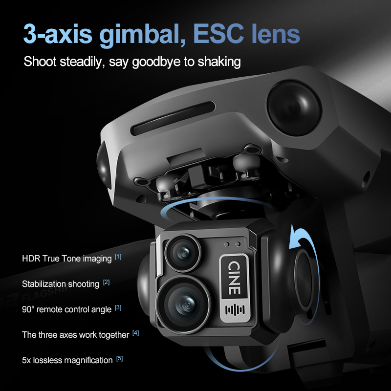 8K 3 Axis Gimbal Brushless 7.2 - Drone Gimbal 3 Axis 评论和价格
