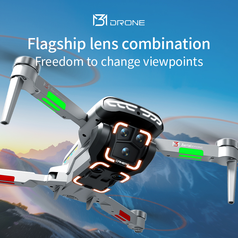 M3 Professional Drone 4K HD Ae - Drone Gimbal 2 Axis 评论和价格