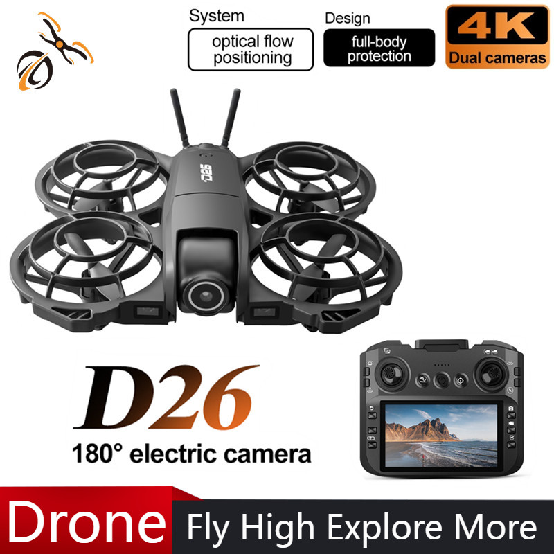 D26 Drone 4K Aerial HD 180° Ca - Drone Gimbal 2 Axis 评论和价格