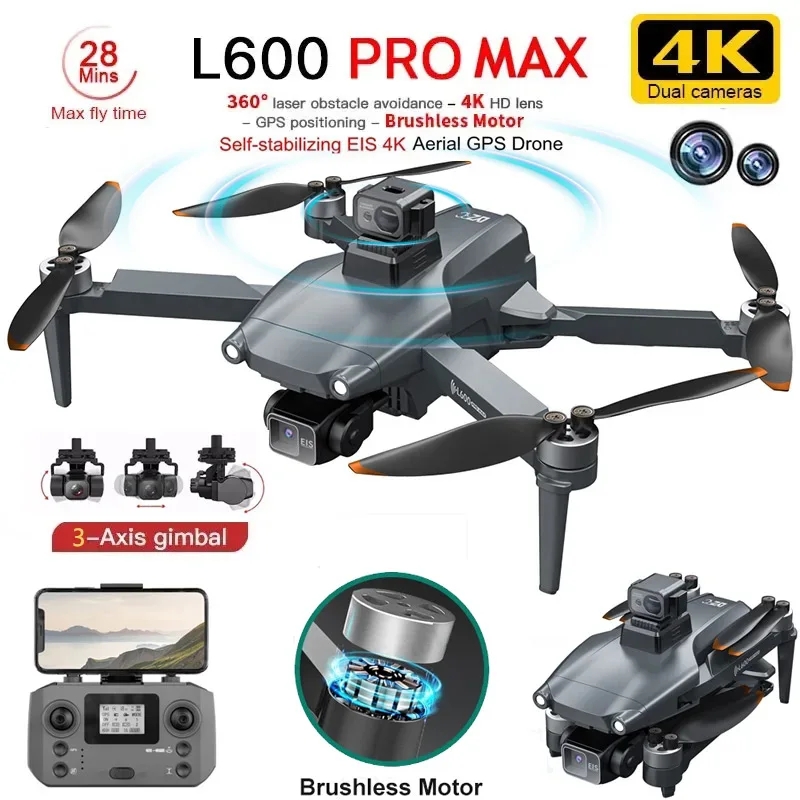 L600 PRO MAX GPS Drone Profess - Drone Gimbal 3 Axis 评论和价格